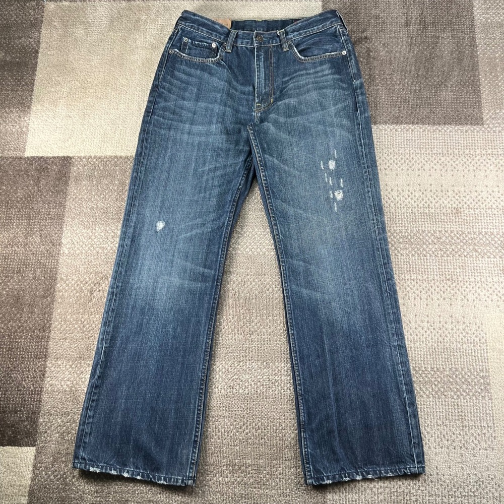 Y2K Gap 1969 Loose Boot Fit Jeans Mens 31x32 Dark Wash Blue Denim Whiskered